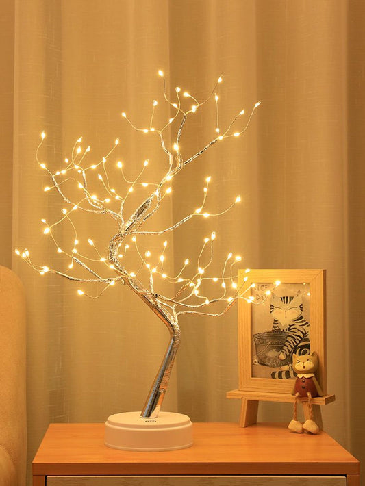 Tabletop Tree Lamp, Decorative LED Lights USB or AA Battery Powered for Bedroom